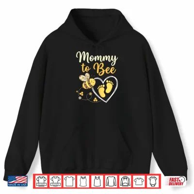 Hoodie Mommy to Bee Hearts Pregnancy Baby Shirt