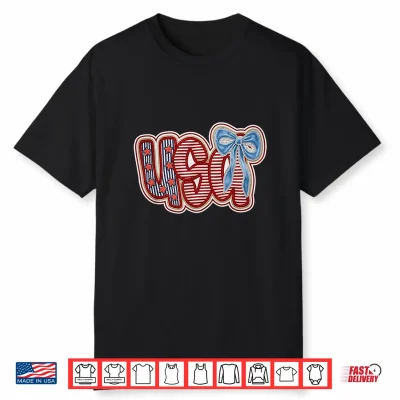 Usa 4Th Of July Coquette Bow Shirt