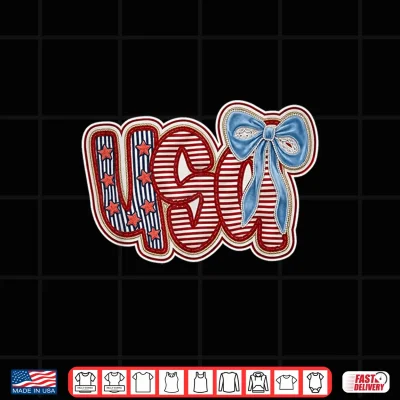 Design USA 4th of July Coquette Bow Shirt