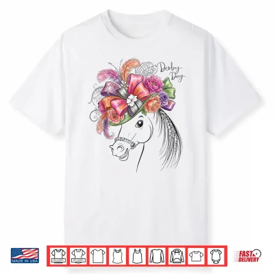 Funny Horse Racing Derby Day Girls Women Shirt