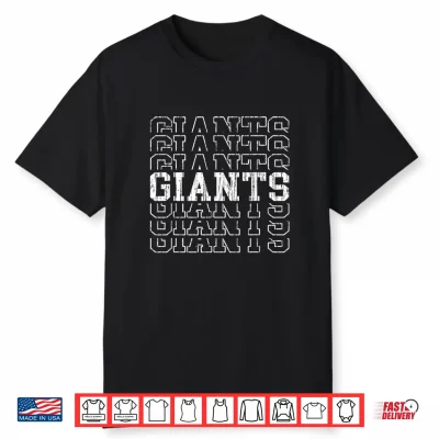 Giants Retro Gift For Men Women Boys Girls Kids Shirt