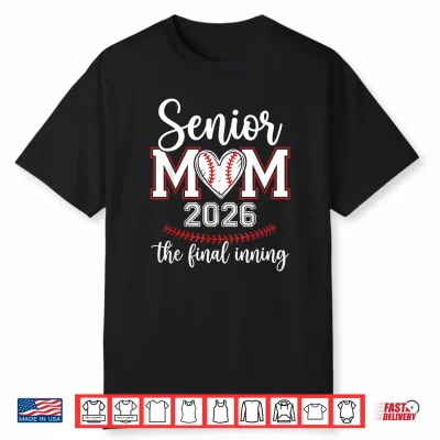 Senior 2026 The Final Inning Baseball Heart Graduation Shirt