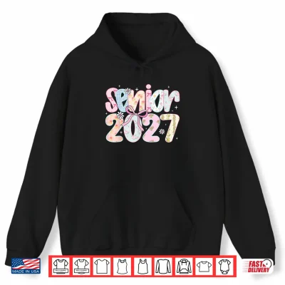 Hoodie Senior 2027 Coquette Floral Last Day Graduation Shirt