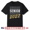 Senior Class Of 2027 Striped Graduate Student Graduation Shirt