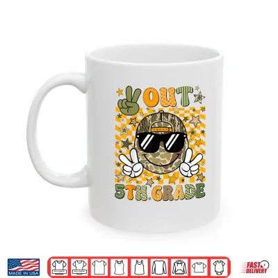 Mug Peace Out 5th Grade Fifth Camo Last Day Graduation Men Boy Shirt