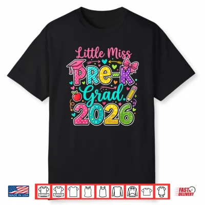 Little Graduate Pre K Grad 2026 Preschool Graduation Bow Shirt