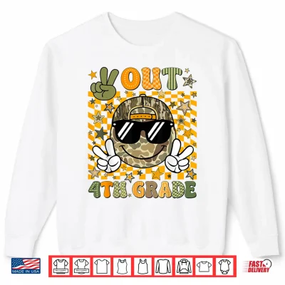 Sweatshirt Peace Out Fourth Grade Fourth Camo Last Day Graduation Shirt