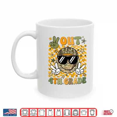 Mug Peace Out Fourth Grade Fourth Camo Last Day Graduation Shirt