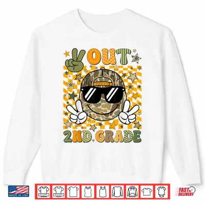 Sweatshirt Peace Out Second Grade Second Camo Last Day Graduation Shirt