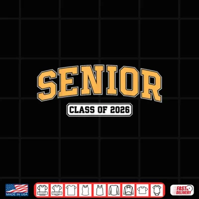 Design Senior Class Of 2026 Graduate Student Varsity Graduation Shirt