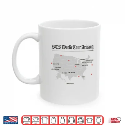 Mug B T S World Tour Arirang Map Shirt