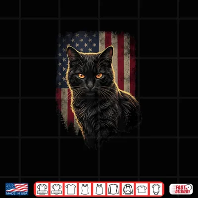 Design Cat Owner Patriotic American Flag Kitten Fourth Of July U S A Shirt
