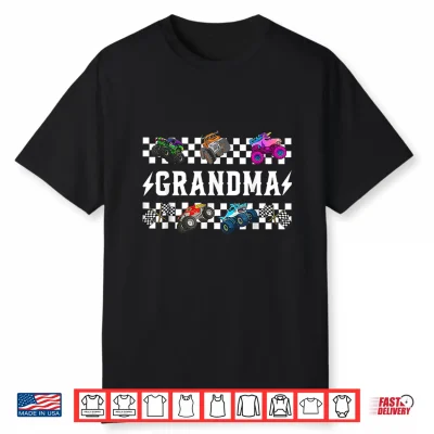 Retro Monster Truck Family Crew Birthday Matching Shirt