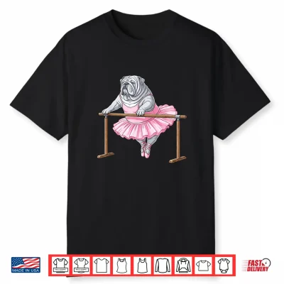 Vintage English Bulldog Ballet Dancer Dancing Dog Lovers Shirt
