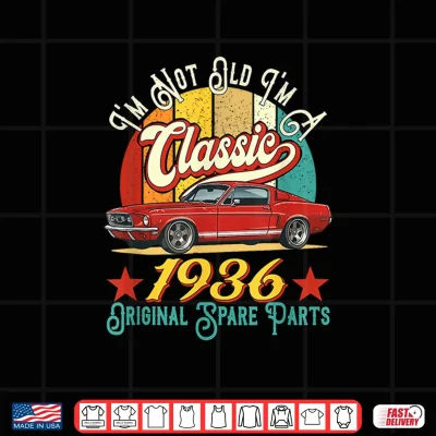 Design Vintage Original Spare Parts Classic 1936 Statement Shirt