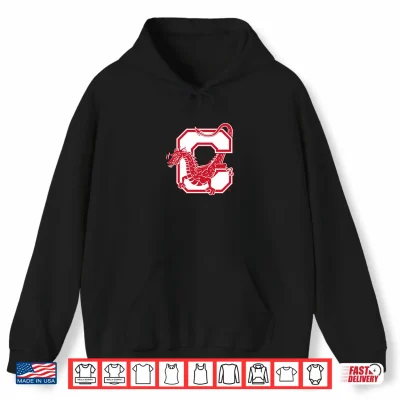 Hoodie S U N Y Cortland Red Dragons C Mark Shirt