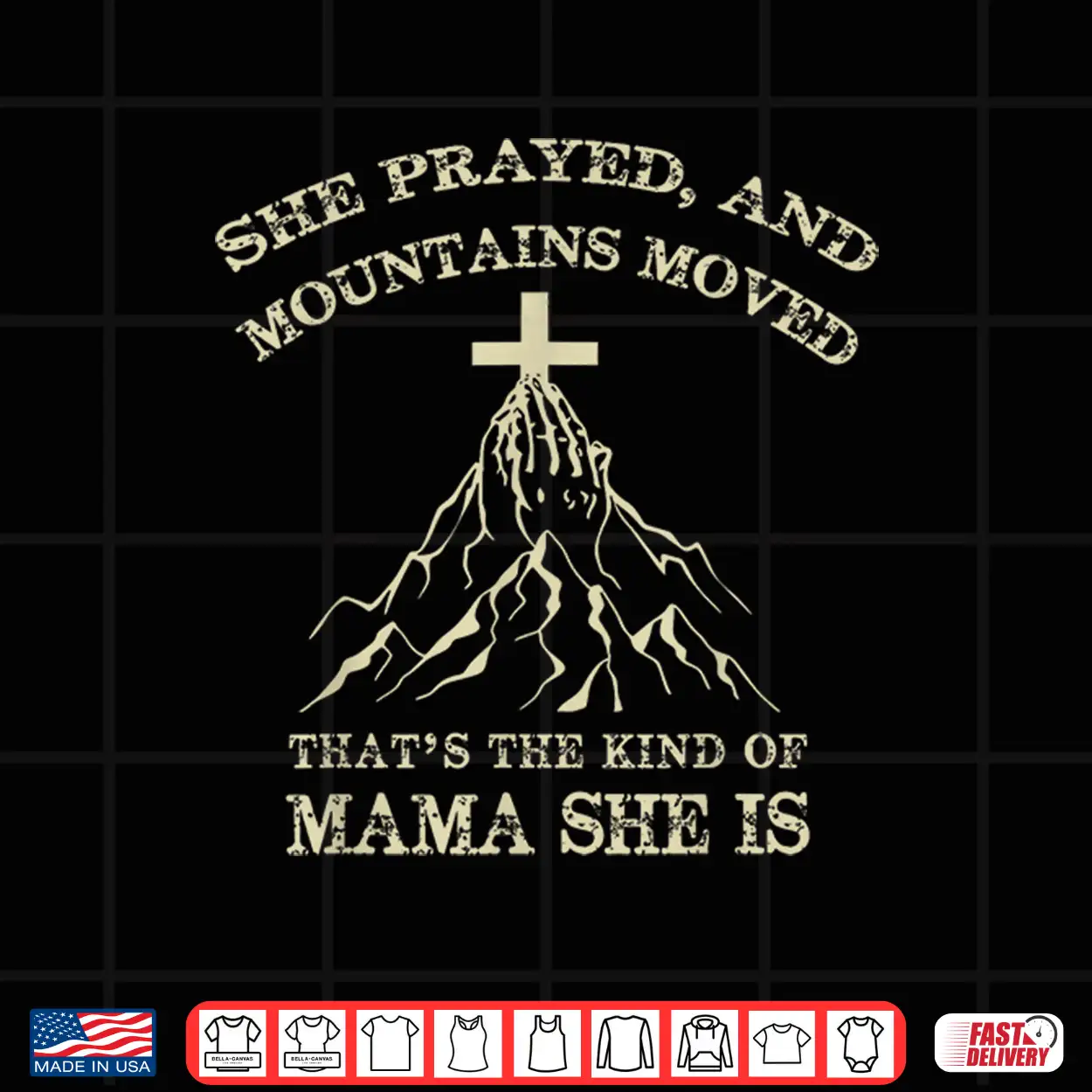 She Prayed And Mountains Moved Faith Statement Shirt She Prayed And Mountains Moved Faith Statement Shirt