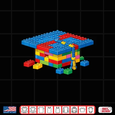 Design Brick Builder Blocks Graduating Graduate Happy Graduation Shirt