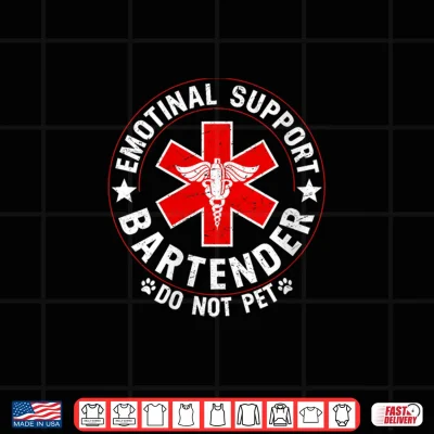 Design Emotional Support Bartender Do Not Pet Shirt