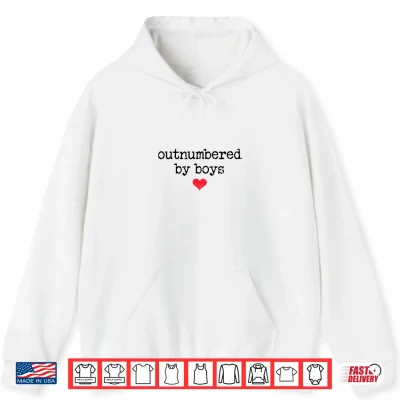 Hoodie Boy Mom Outnumbered By Boys MamaI Love My SonsMom of Boys Comfort Colors Crop Top