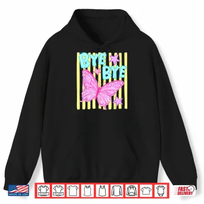 Hoodie Bye Bye Butterfly Last Day of School Class Dismissed Teacher Shirt