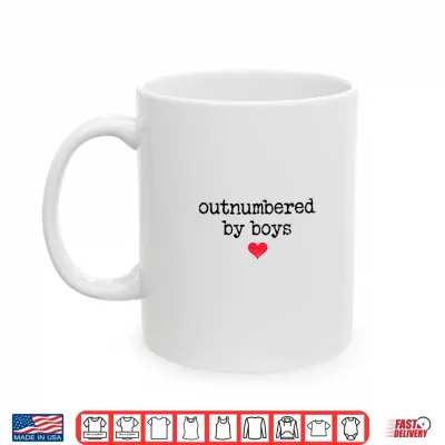 Mug Boy Mom Outnumbered By Boys MamaI Love My SonsMom of Boys Comfort Colors Crop Top