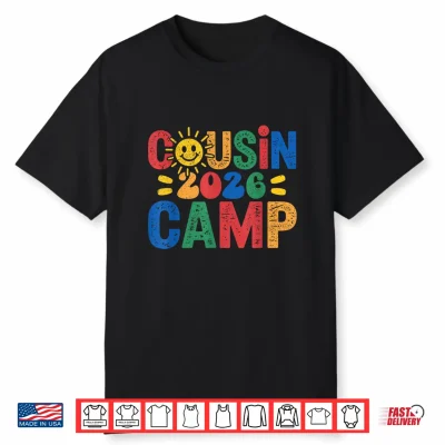 Cousin Camp 2026 Family Vacation Summer Camping Boys Kids Shirt