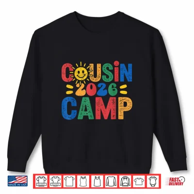 Sweatshirt Cousin Camp 2026 Family Vacation Summer Camping Boys Kids Shirt