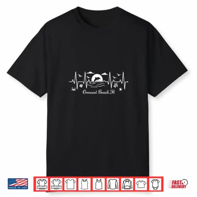 Ormond Beach Fl Summer Vacation Ekg Nature Lover Shirt