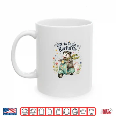 Mug Off to Cause a Kerfuffle Opossum Mischief Woodland Creature Comfort Colors Crop Top