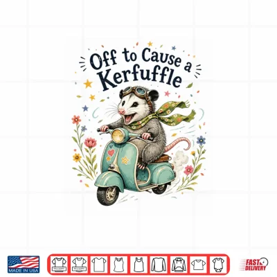 Design Off to Cause a Kerfuffle Opossum Mischief Woodland Creature Comfort Colors Crop Top