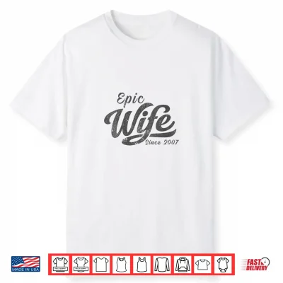 Classic Retro Epic Spouse Since 2007 19Th Wedding Anniversary Shirt