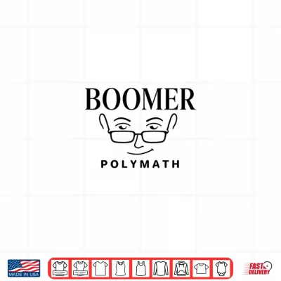 Design Boomer Polymath Minimalist Thinker Statement Shirt