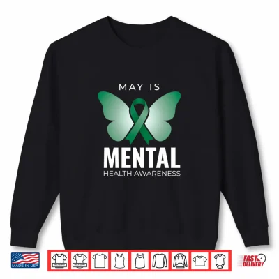 Sweatshirt May Is Lupus Month Green Butterfly Awareness Shirt
