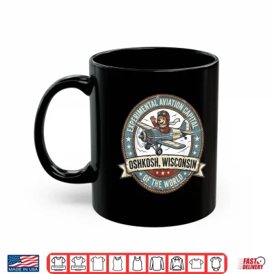 Mug OshKosh W I Experimental Aviation Capital Vintage Logo Shirt