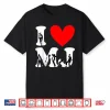 Retro I Love M J Heart M J Shirt