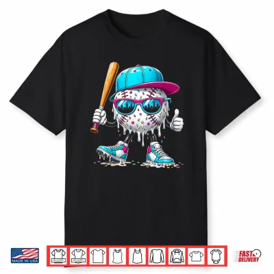 Baseball Drip Shirt For Boys   Baseball 101 Shirt