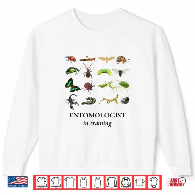Sweatshirt Bug Explorer Entomologist in Training Insects Kids Girl Boys Comfort Colors Crop Top