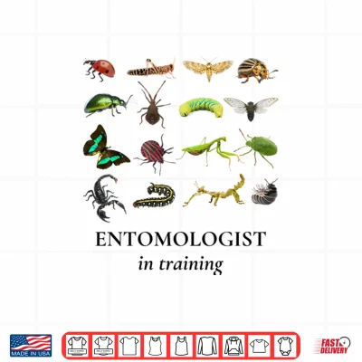 Design Bug Explorer Entomologist in Training Insects Kids Girl Boys Comfort Colors Crop Top