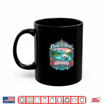Mug Lake Coeur dAlene Idaho USA Mountains Forest Boating Shirt