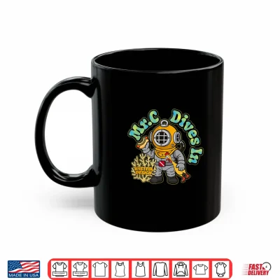 Mug Mr. C Dives in Hot Dog Rubber Chicken Coral Shirt