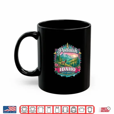 Mug Potlatch Idaho USA Palouse Mountains Elk Summer Fun Souvenir Shirt