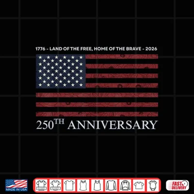 Design 4th of July America US Patriotic 250th Anniversary 250 Years Shirt