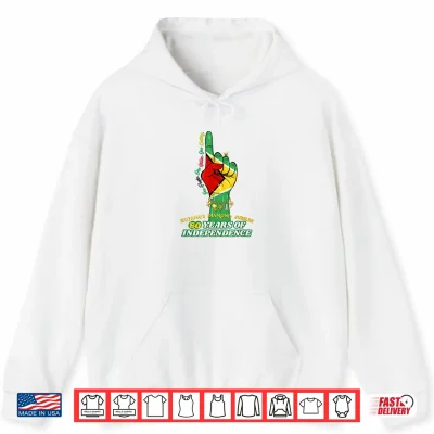 Hoodie Celebrating 60 Years of Independence Guyana Diamond Jubilee Shirt