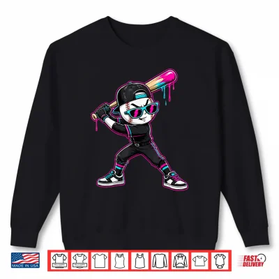 Sweatshirt Baseball Drip for Boys Ice Cream Baseball Shirt