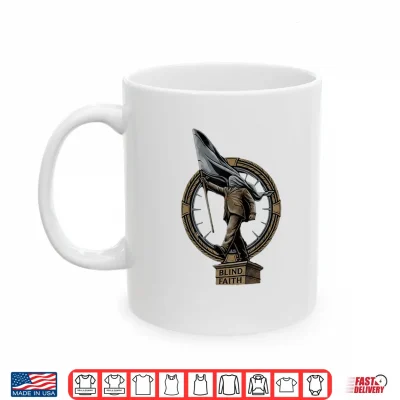 Mug Blind Faith Suited Man Blinded By Flag Political Street Art Shirt