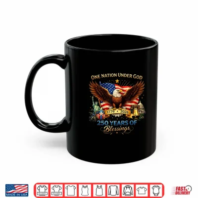 Mug One Nation Under God 250 Years 250th Anniversary USA Men Shirt