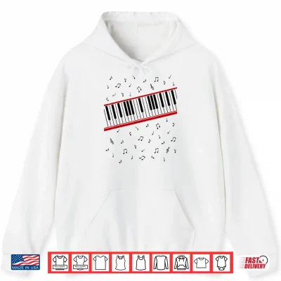 Hoodie Vintage Retro 1980s Piano Beat It Music Lover Cosplay Shirt