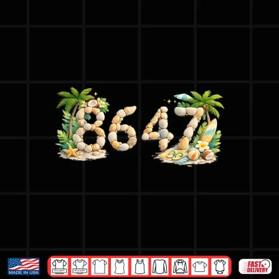 Design Funny 86 47 8647 Summer Beach Seashells Sea Shells Shirt