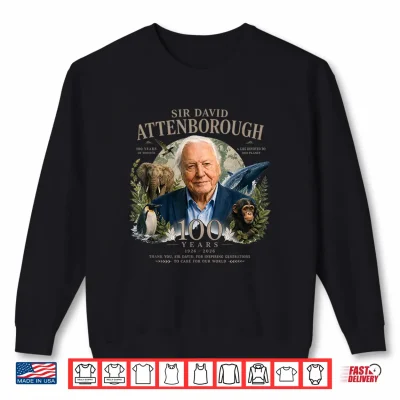 Sweatshirt Sir David Attenborough 100th Birthday Celebration Shirt